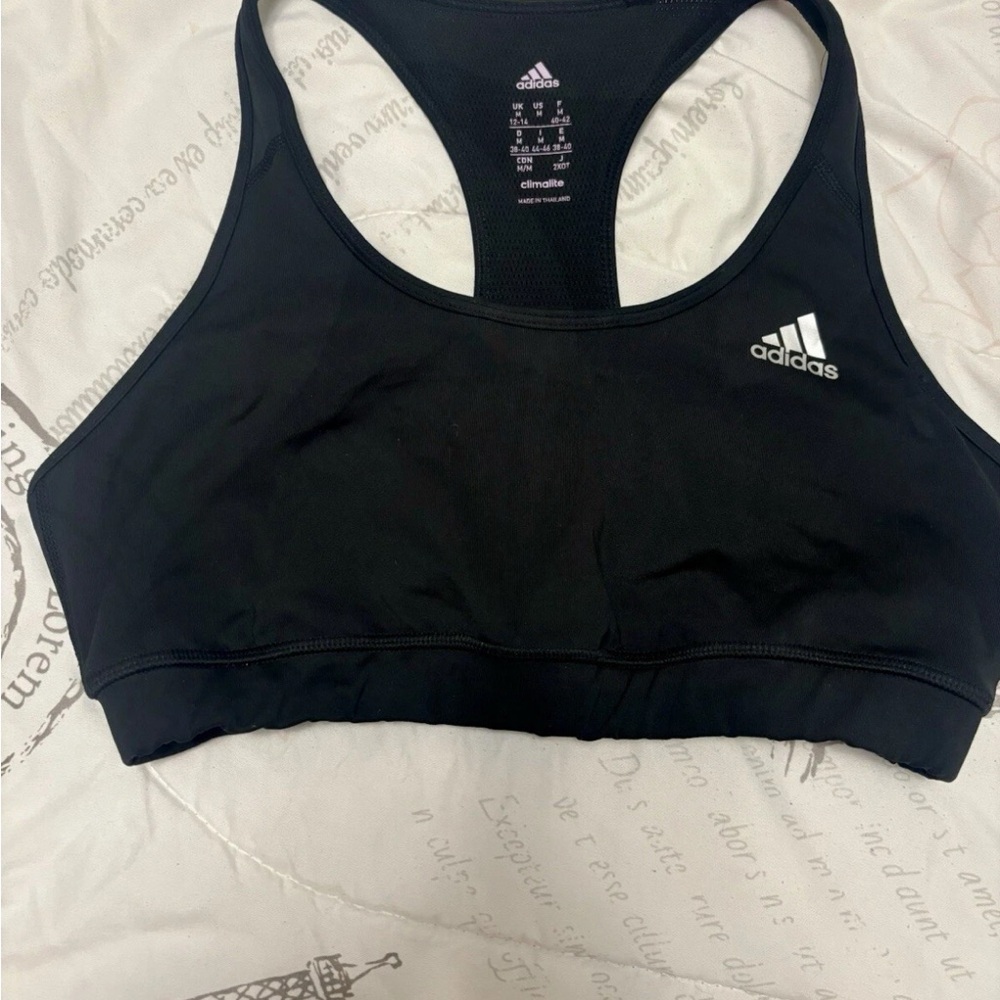 Adidas Black Sports Bra Racerback Performance